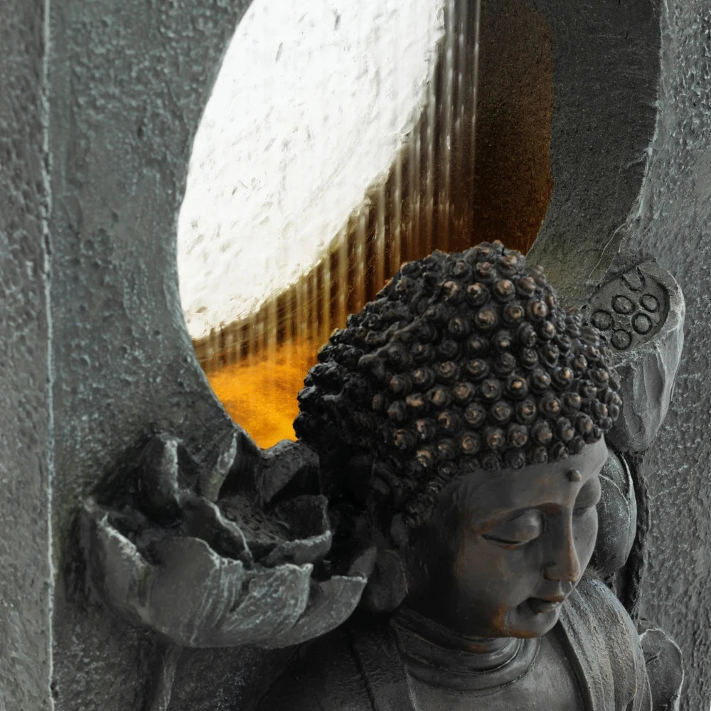 Outdoor Buddha Waterfall Fountain Zen Water Feature