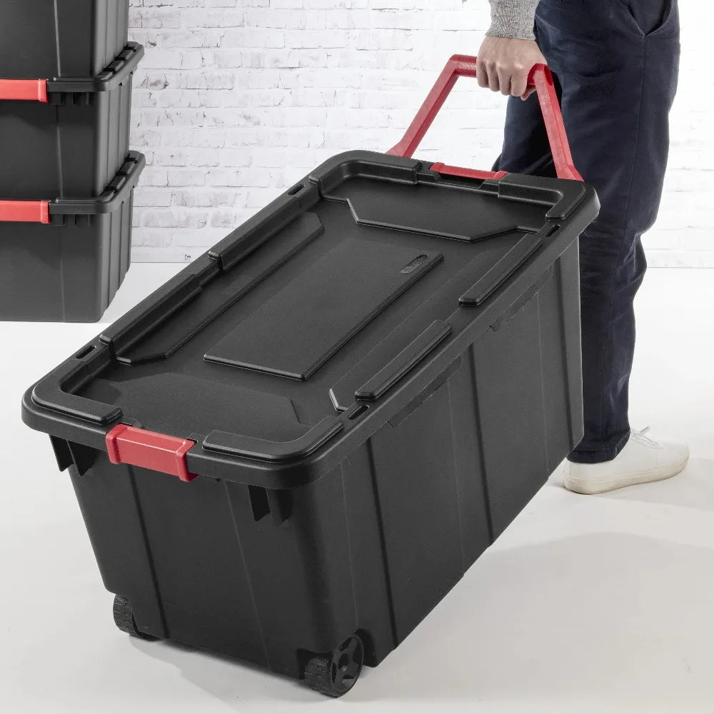 Premium Wheeled Plastic Storage Bin