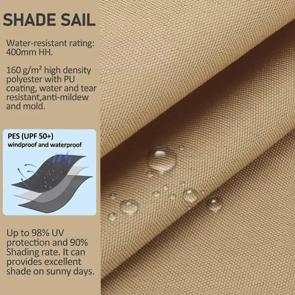 Triangle Sun Shade Sail Canopy UV Block Outdoor Patio