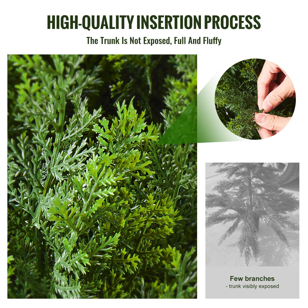 SucceBuy Artificial Cedar Topiary Tree