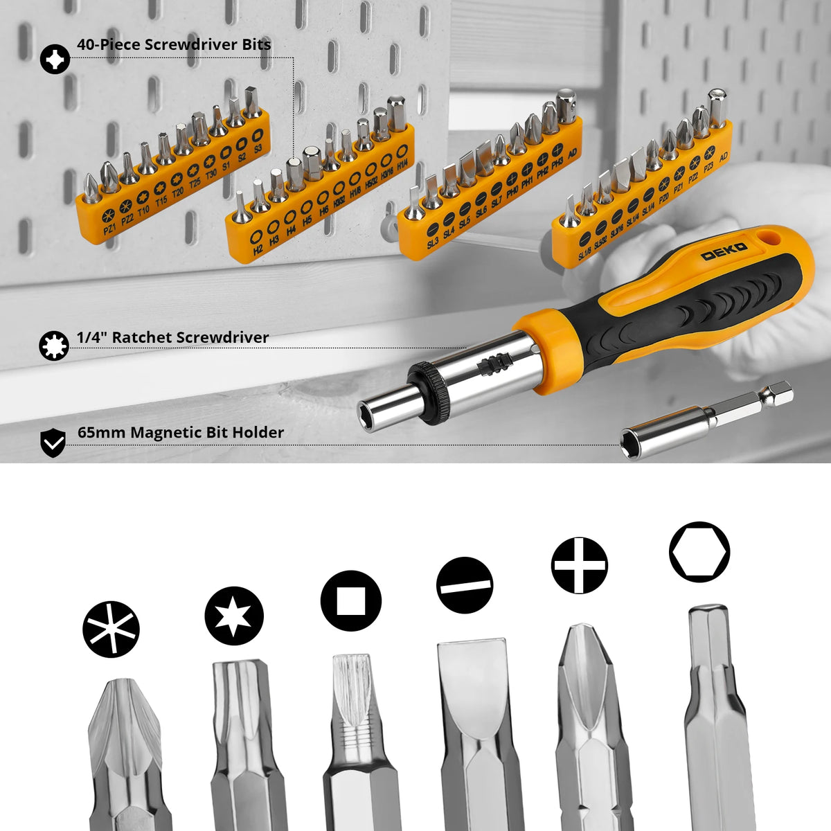 DEKOPRO 228 Piece Socket Wrench Auto Tool Set