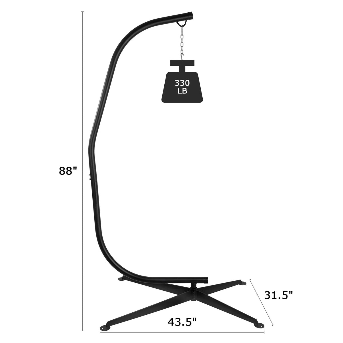 Homfa Heavy Duty Metal Hanging Chair C-Stand