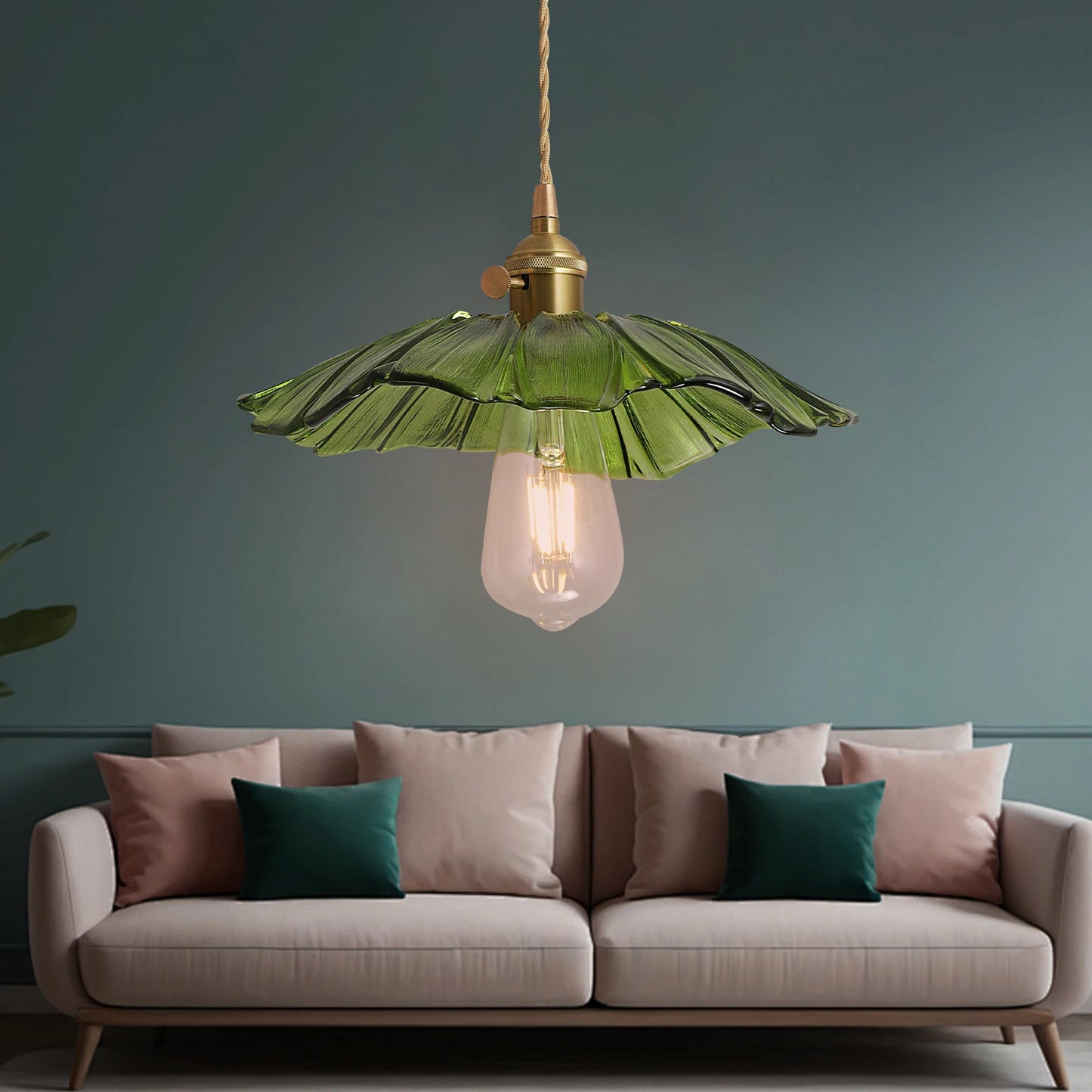 GreeLustr Modern Pendant Light Flower Glass