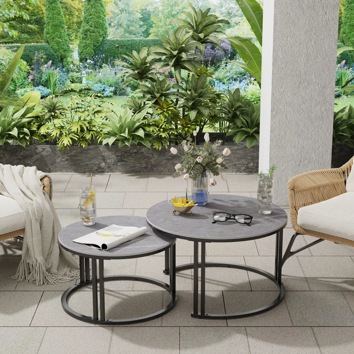 Wisfor Circle Nesting Coffee Tables Set Of 2