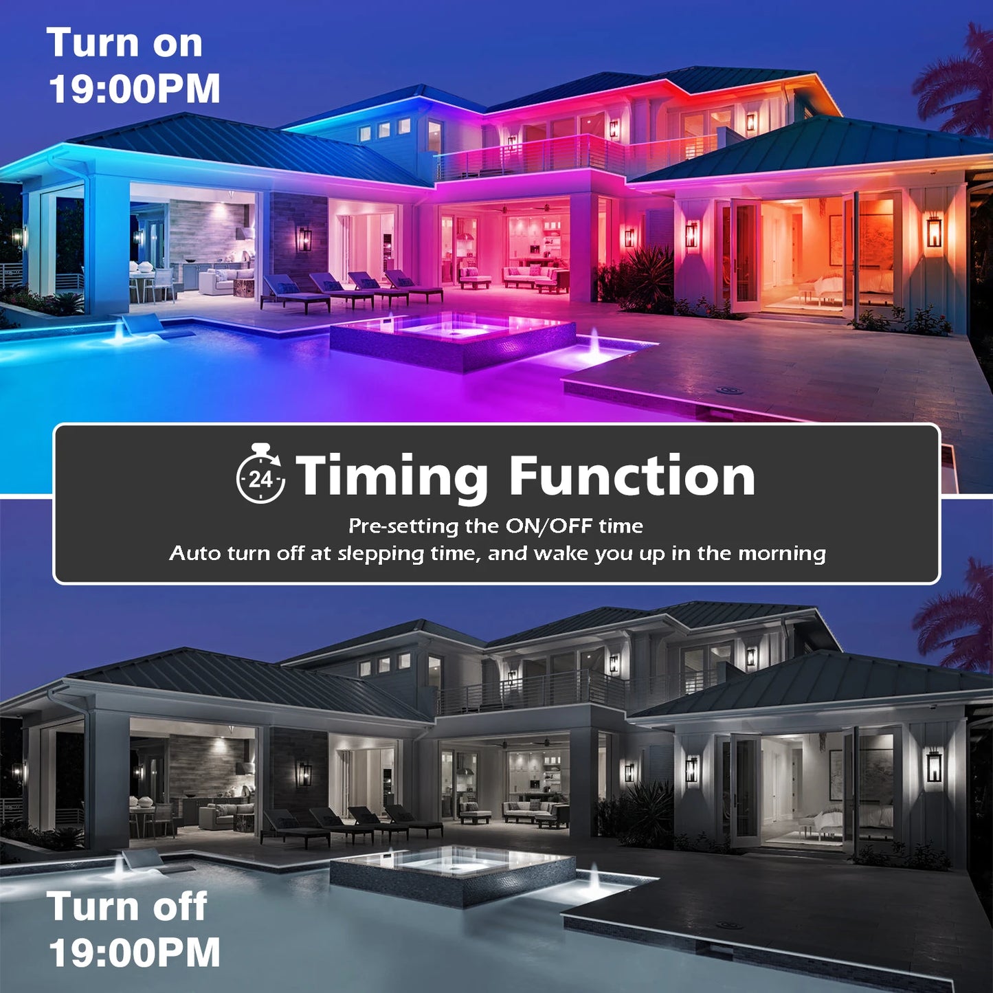 AILBTON Outdoor IP65 Waterproof RGB LED Strip Lights
