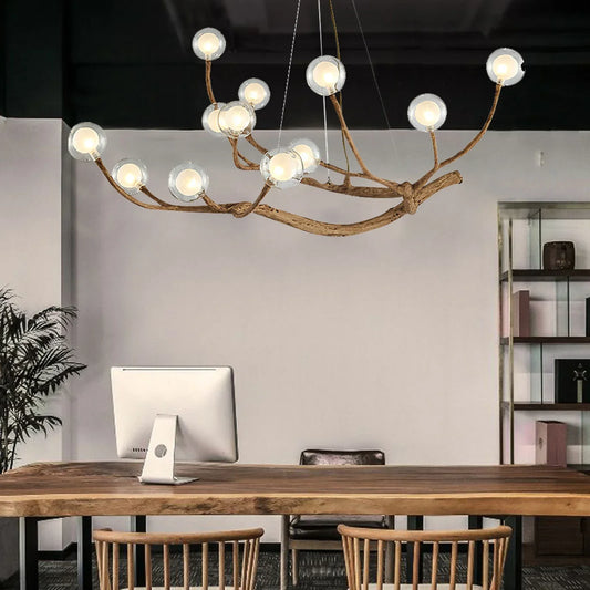 Bymaocar 12-Light Modern Branch Chandelier Adjustable Chain