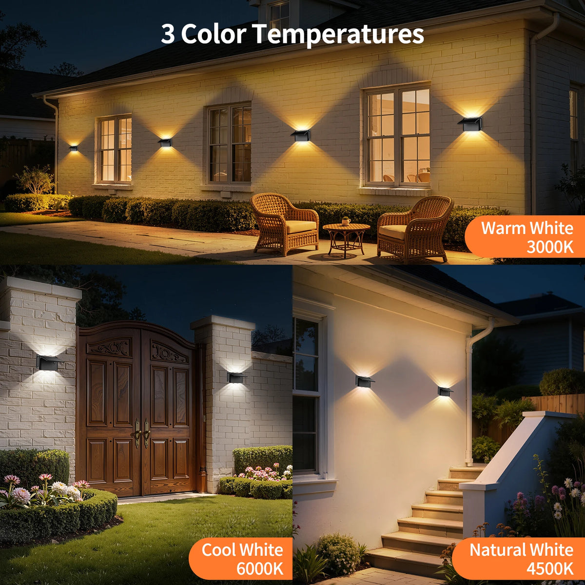 Intelamp Outdoor Solar Wall Lights Dusk To Dawn