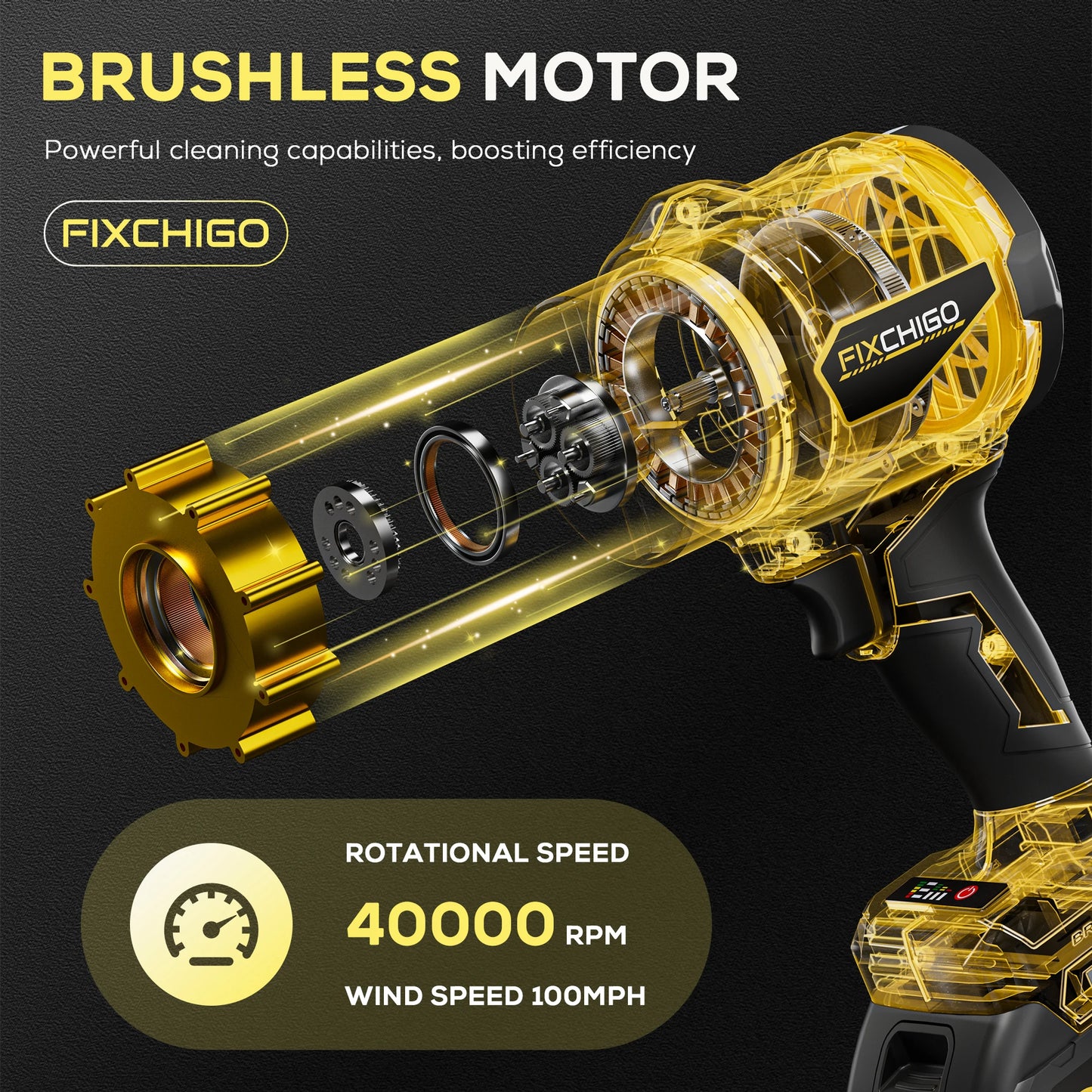 Cordless Leaf Blower 18V for Makita Brushless Turbo