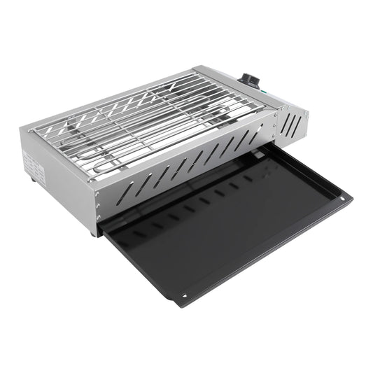 Bymaocar U Shaped Electric Grill Indoor Stainless Steel