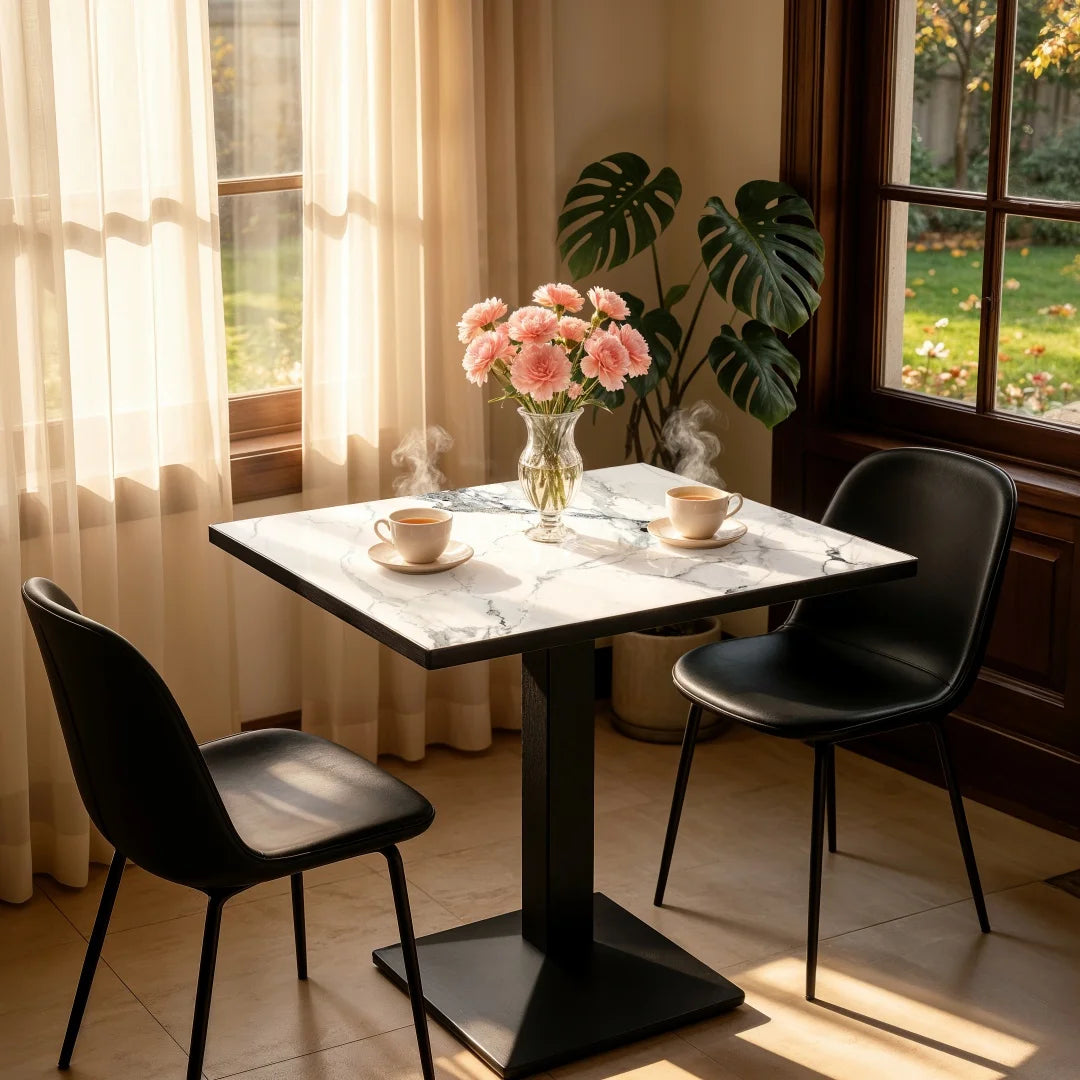 Luvodi Rectangular Dining Table With Pedestal Base