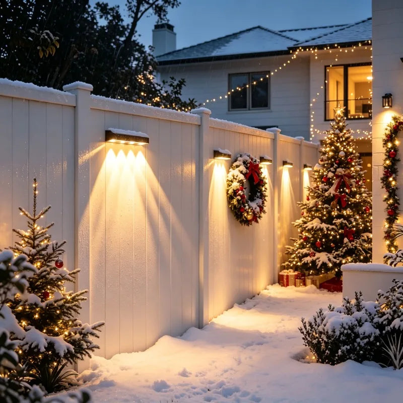 Solar Four Head Outdoor Wall Lights for Gardens