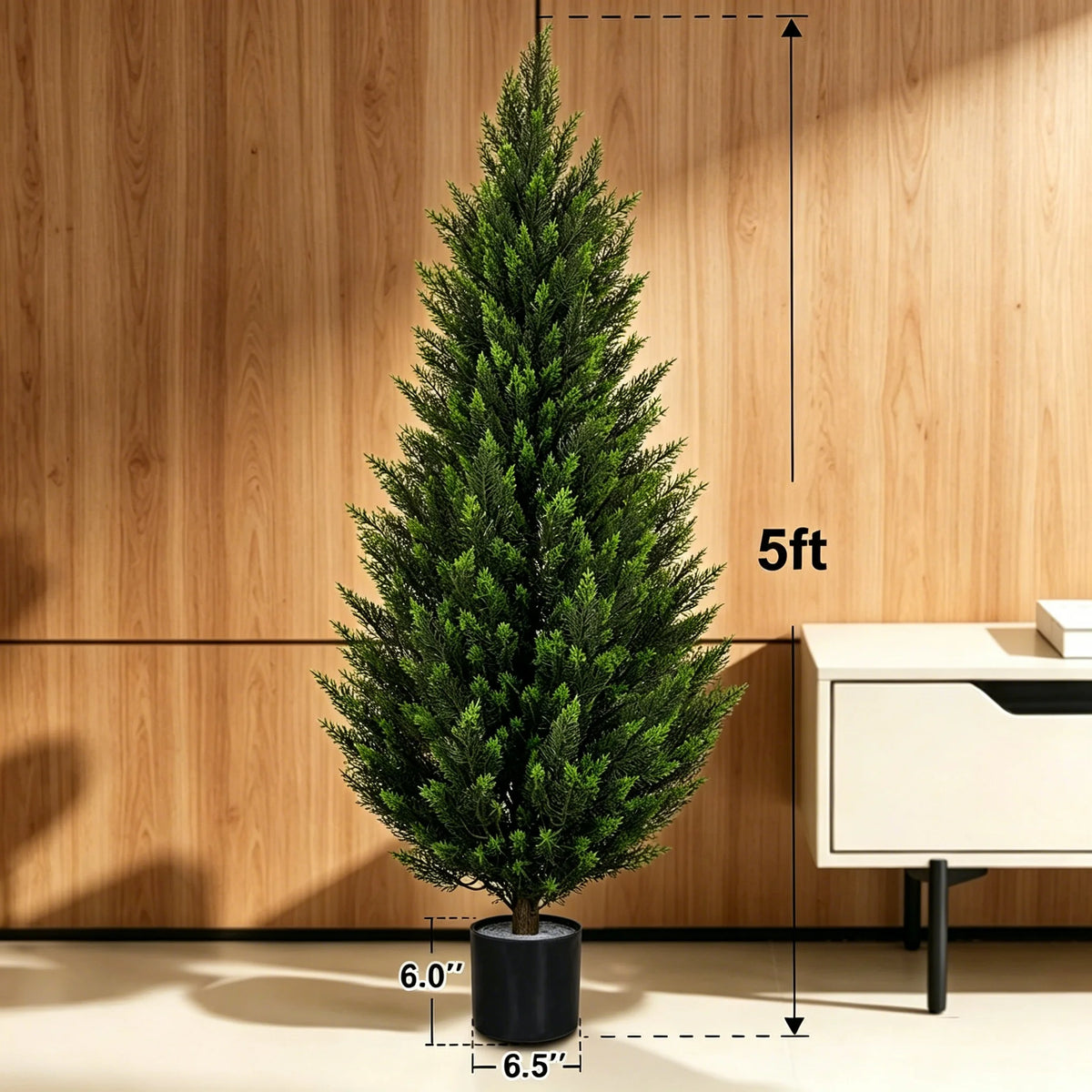 Artificial Cedar Topiary Trees for Indoor Outdoor Decor