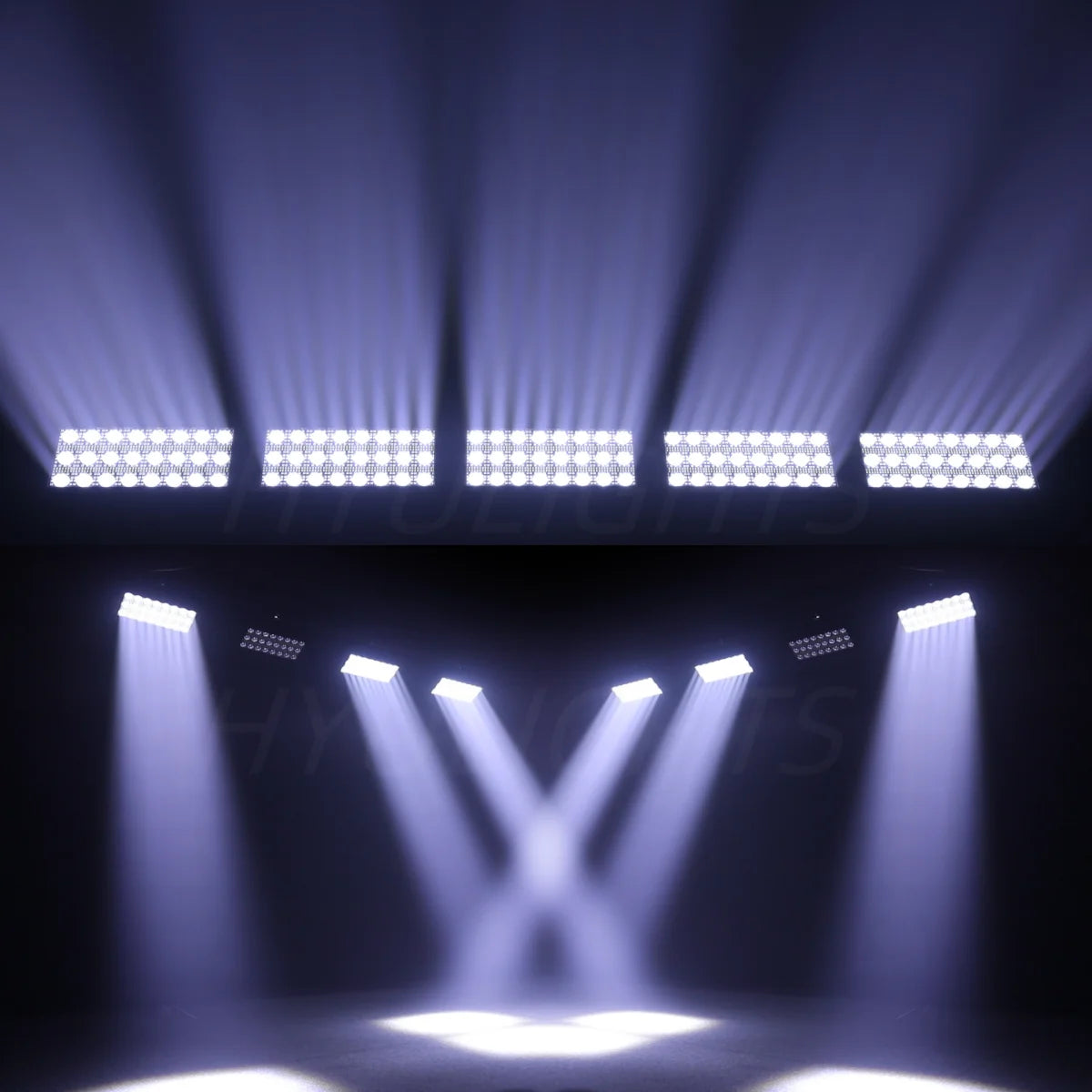 HYULIGHTS Two Pack 300W LED Beam And Strobe RGBW Lights