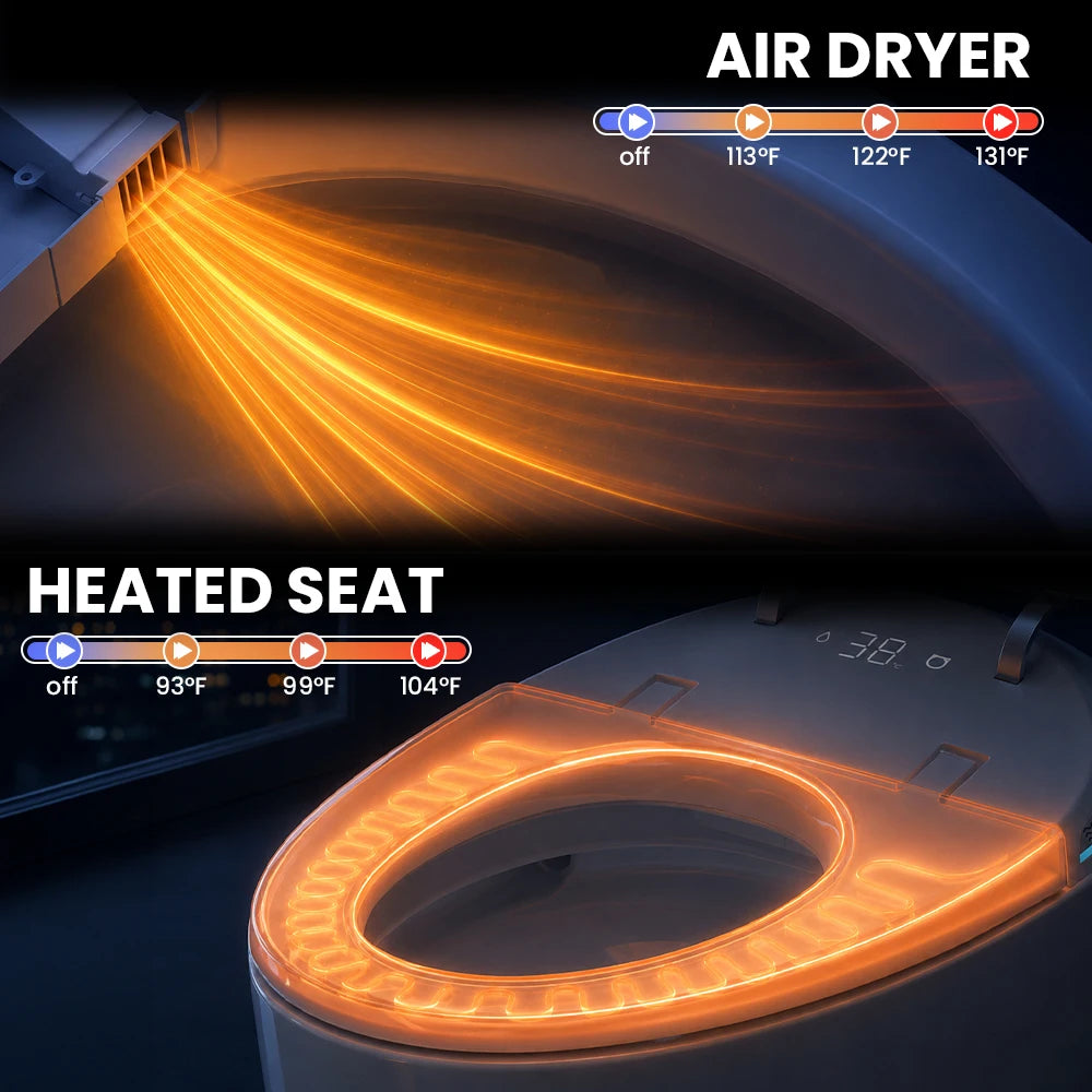Sanyipace Smart Bidet Toilet Seat With Heated Air