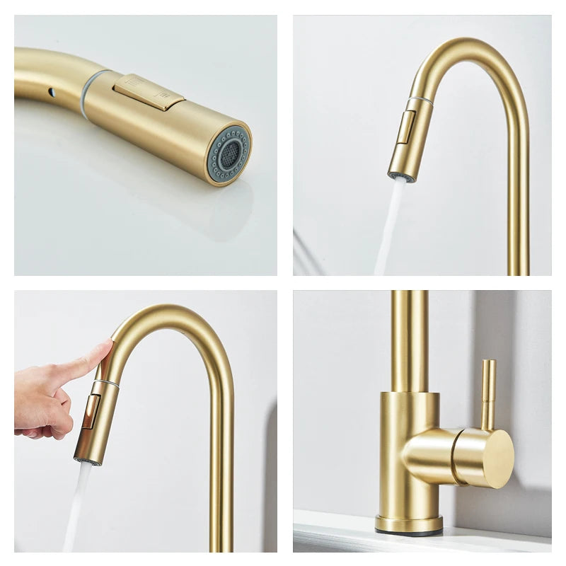 Fmhjfisd Touch Sensor Pull Out Kitchen Faucet