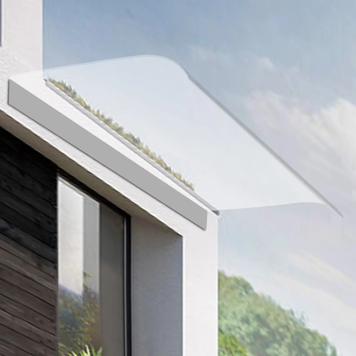 Clear Front Door Canopy Awning for Rain and Snow