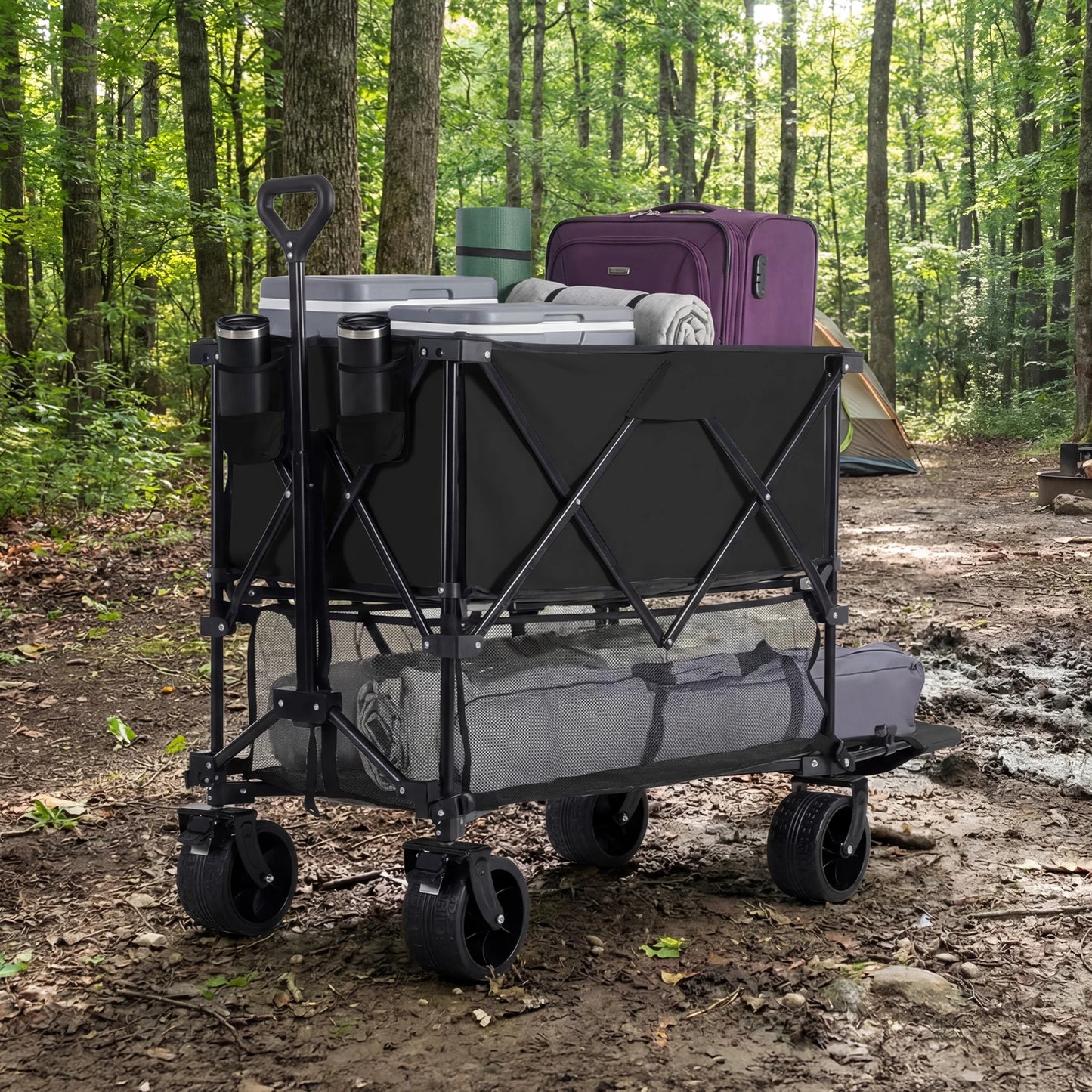 JHK Double Decker Wagon Cart 440 Lbs Outdoor