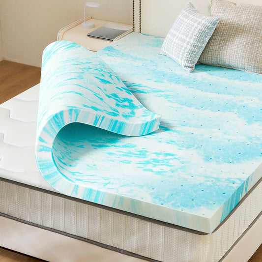 JHK Gel Memory Foam Mattress Topper