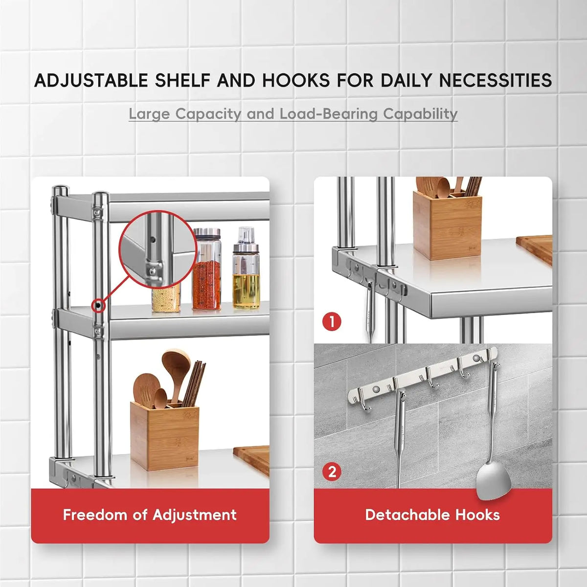 Garvee Multifunctional Stainless Steel Kitchen Workbench
