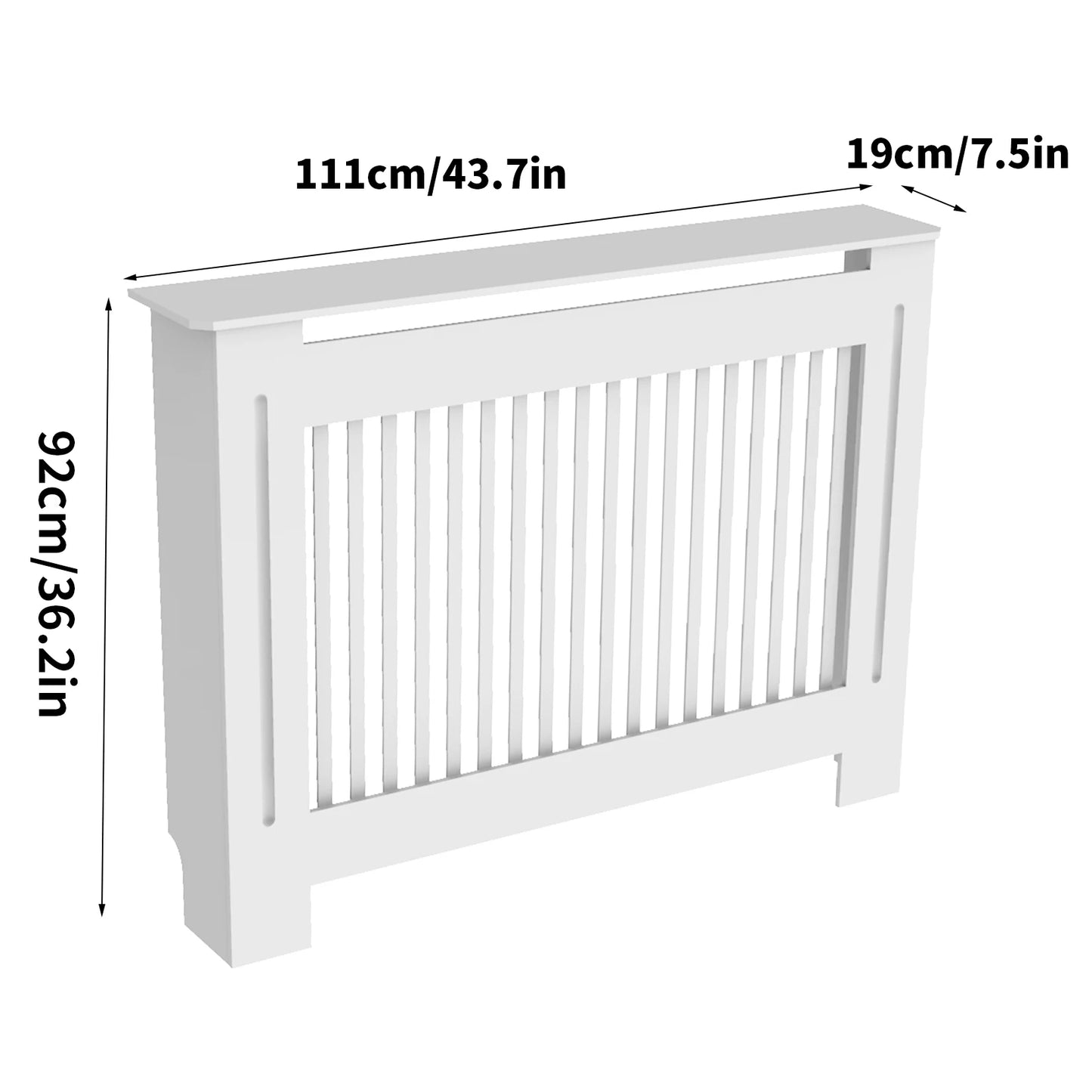 Modern Wooden Radiator Cover With Grill And Shelf
