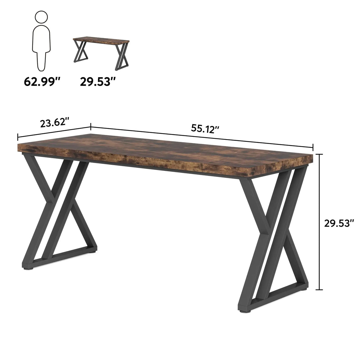 Tribesigns Writing Computer Desk With Z Shaped Legs