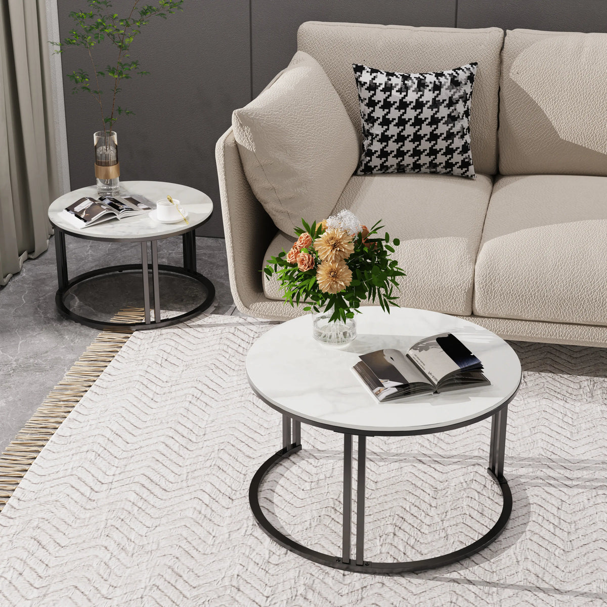 Wisfor Circle Nesting Coffee Tables Set Of 2