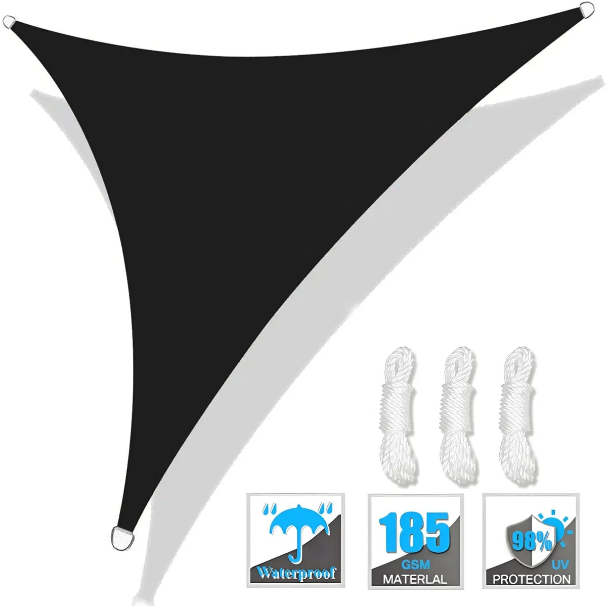 Triangle Sun Shade Sail Canopy UV Block Outdoor Patio