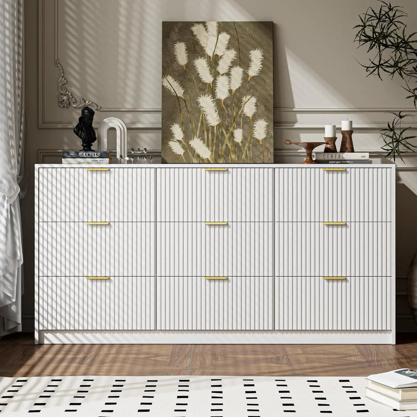 Dresser Bedroom Set With 9 Drawer Dresser And Nightstands
