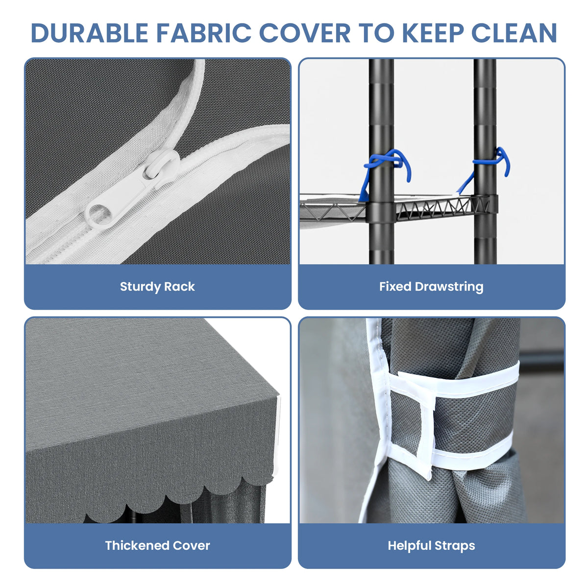 Freestanding Heavy Duty Metal Clothes Rack Organizer