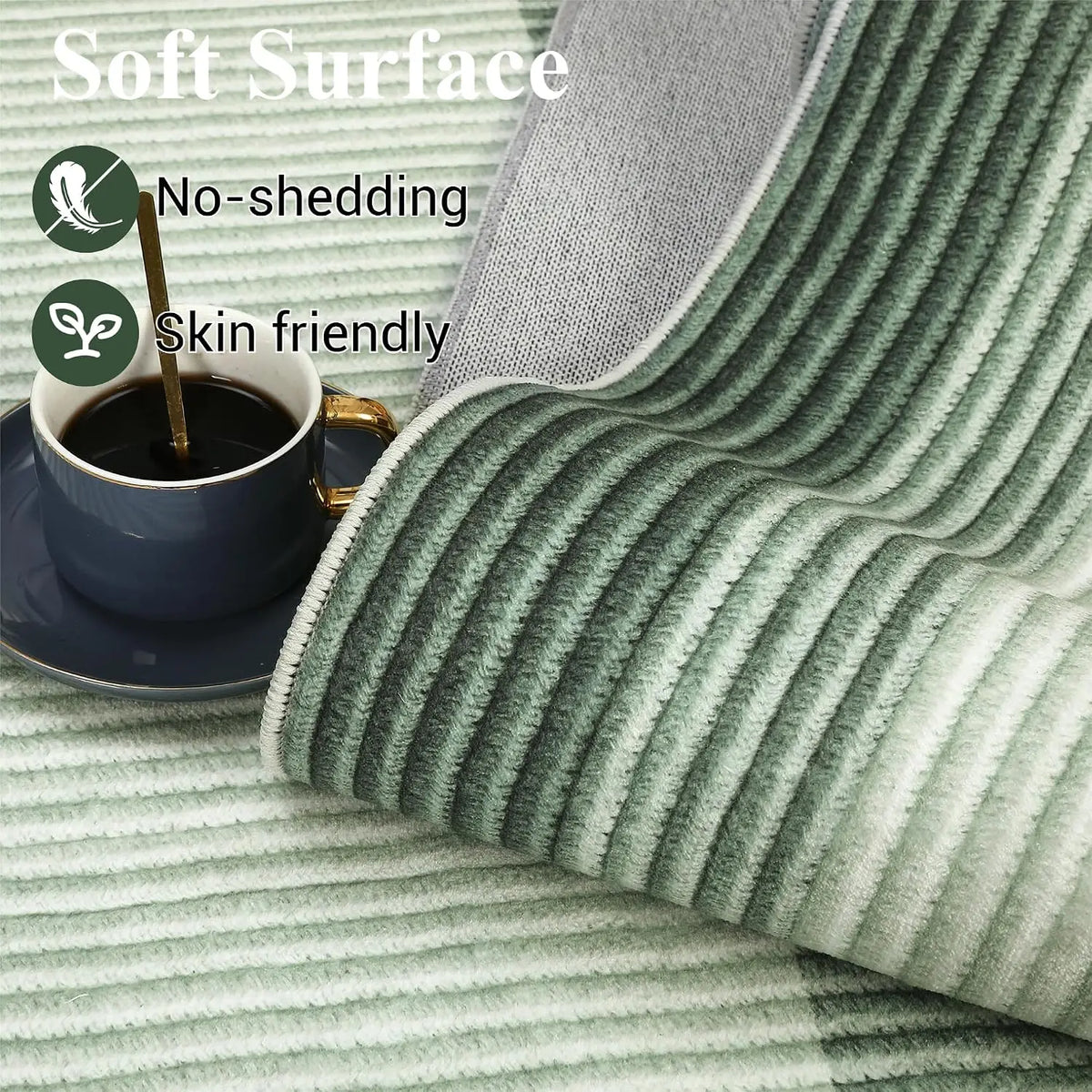 Garvee Abstract Plush Area Rug For Bedroom