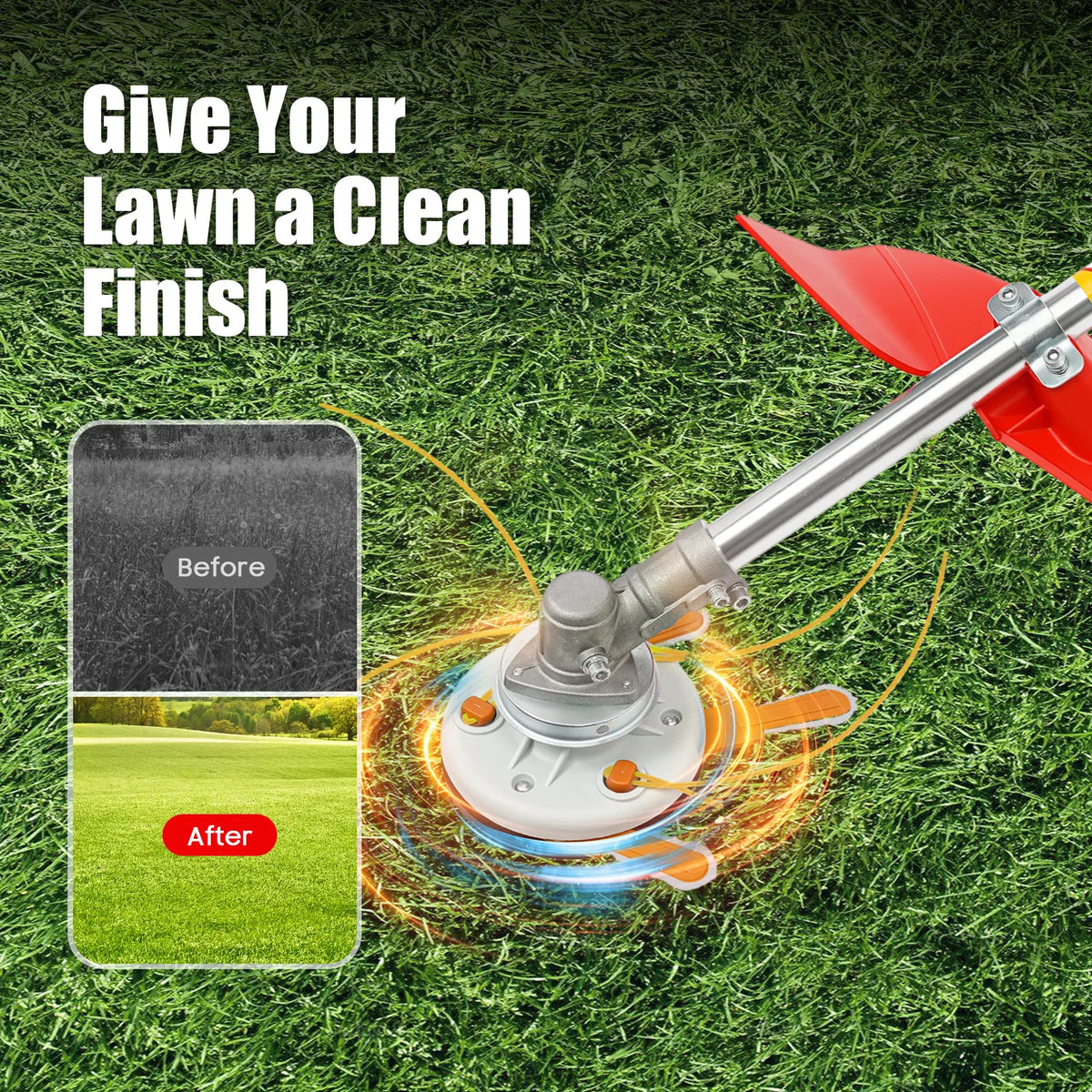 Bymaocar Lawn Trimming Machine Gas Powered Weed Wacker
