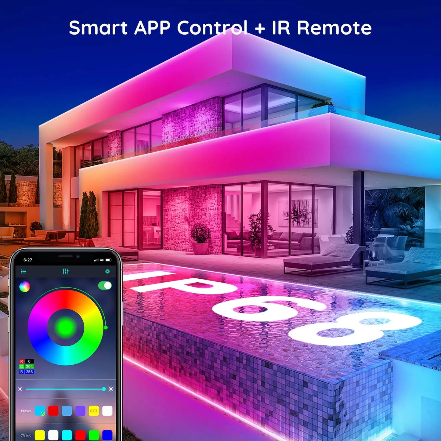 AILBTON Outdoor IP65 Waterproof RGB LED Strip Lights