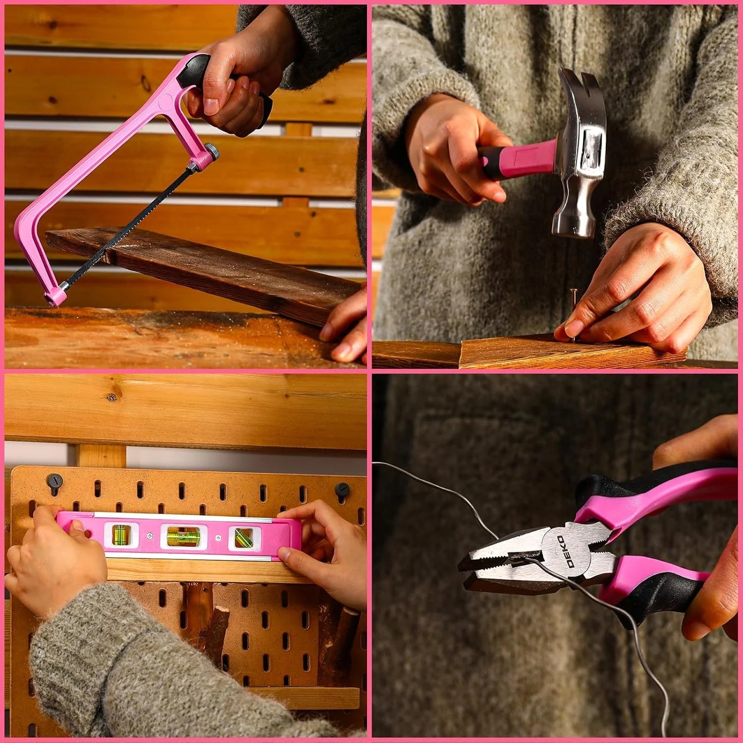 DEKO 12V Cordless Drill And Mechanic Toolbox Kit