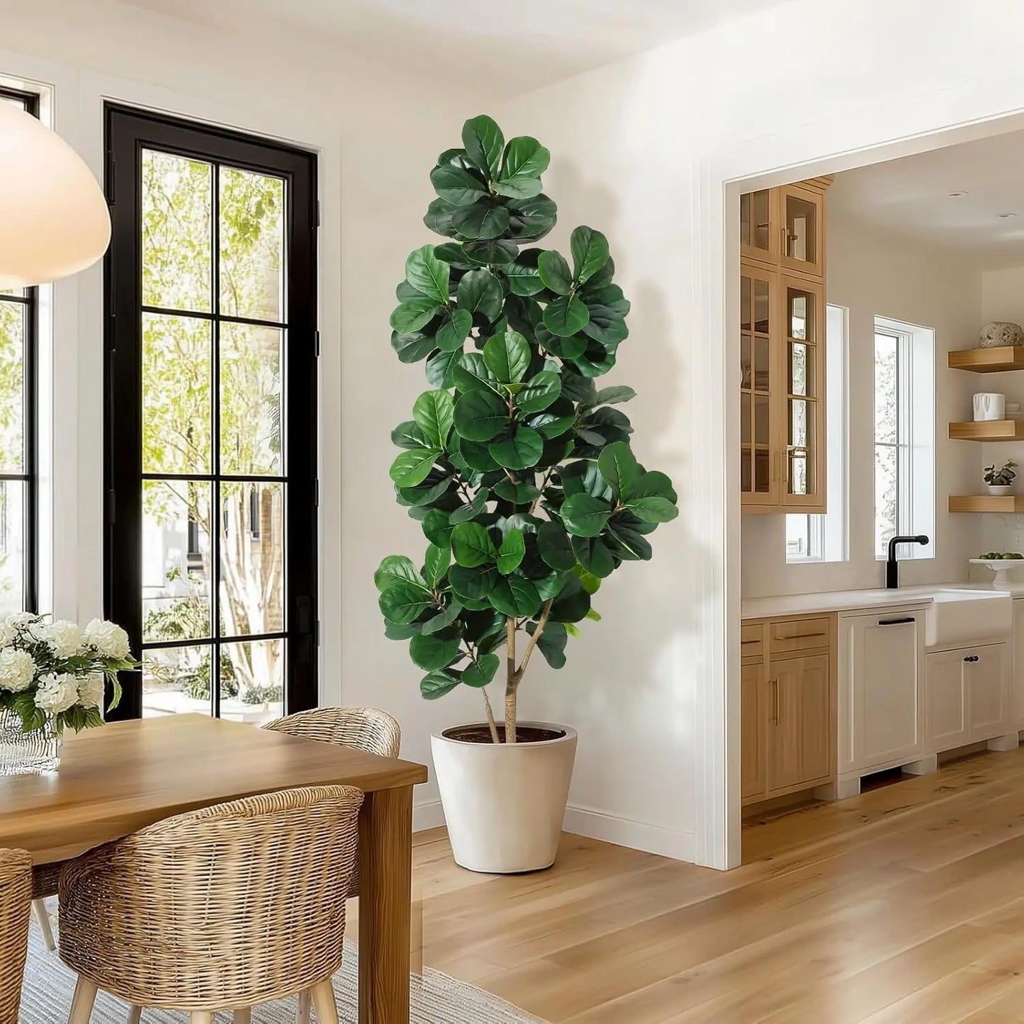HiMISS Fiddle Leaf Fig Tree Artificial In Planter