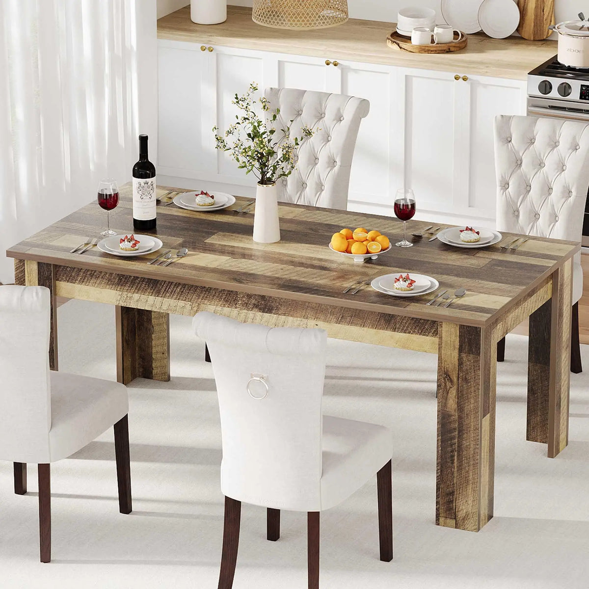 Modern Rectangular Wood Dining Table