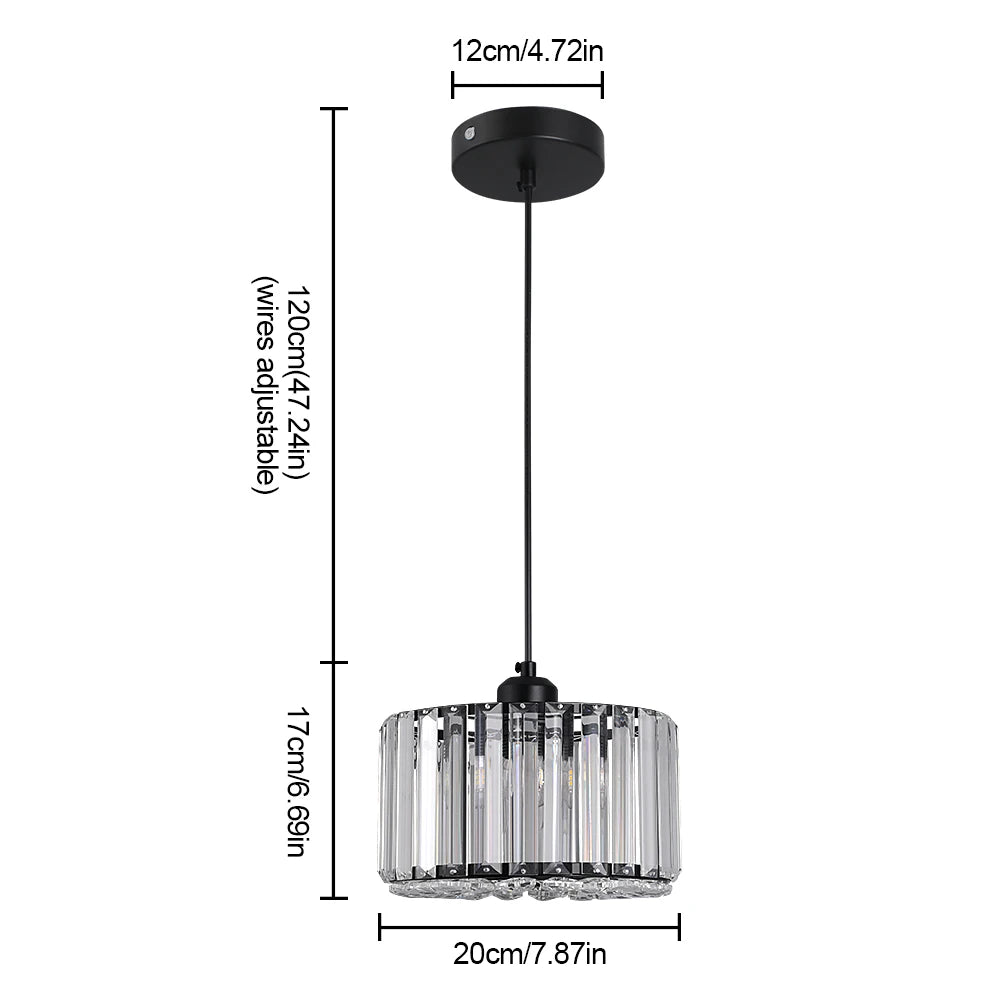 GreeLustr Modern Pendant Light Crystal Chandelier Nordic Hanging Ceiling Lamp Living Dining Room Kitchen Island Decor Fixture