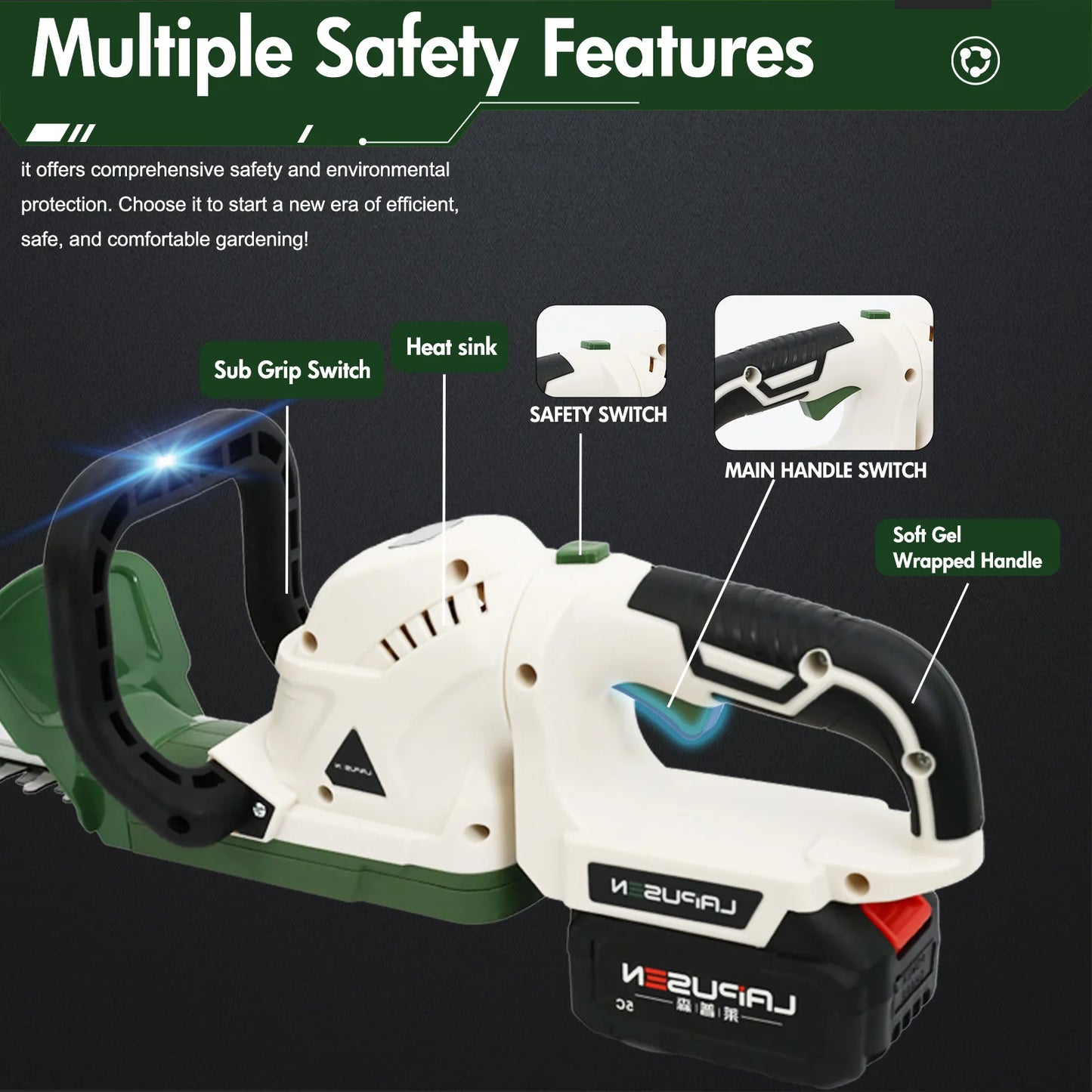 Cordless Rotary Trimmer 21V Dual Action Blade