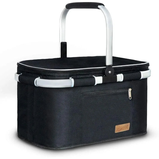 NBVCX Insulated Picnic Basket With Foldable Leakproof Design
