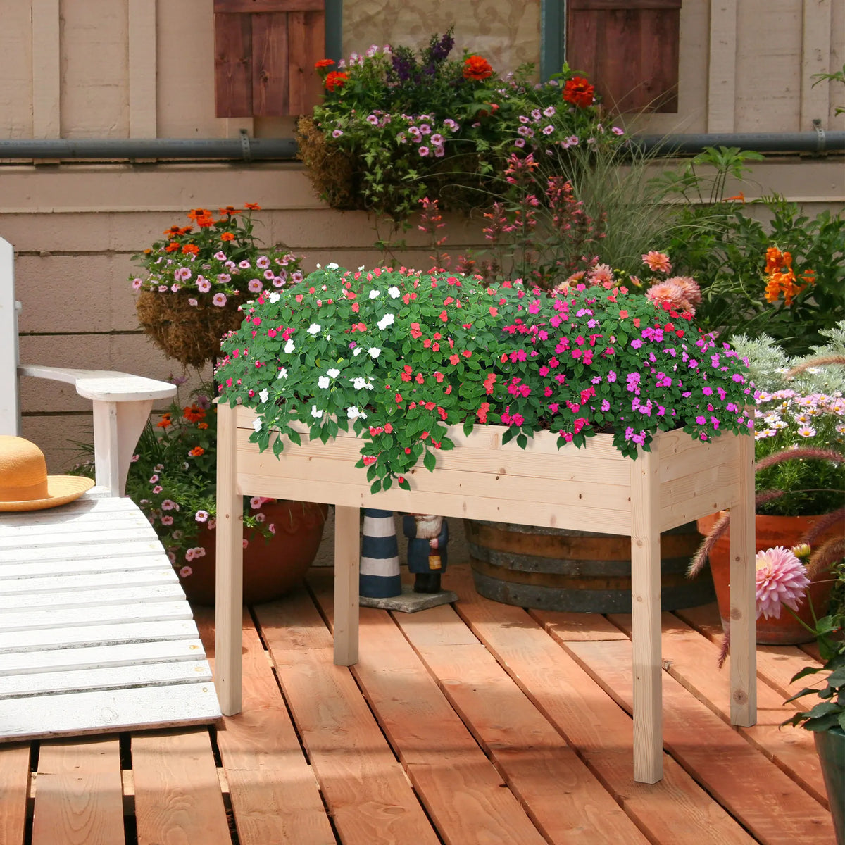 Outsunny Elevated Raised Garden Bed With Erosion Liner