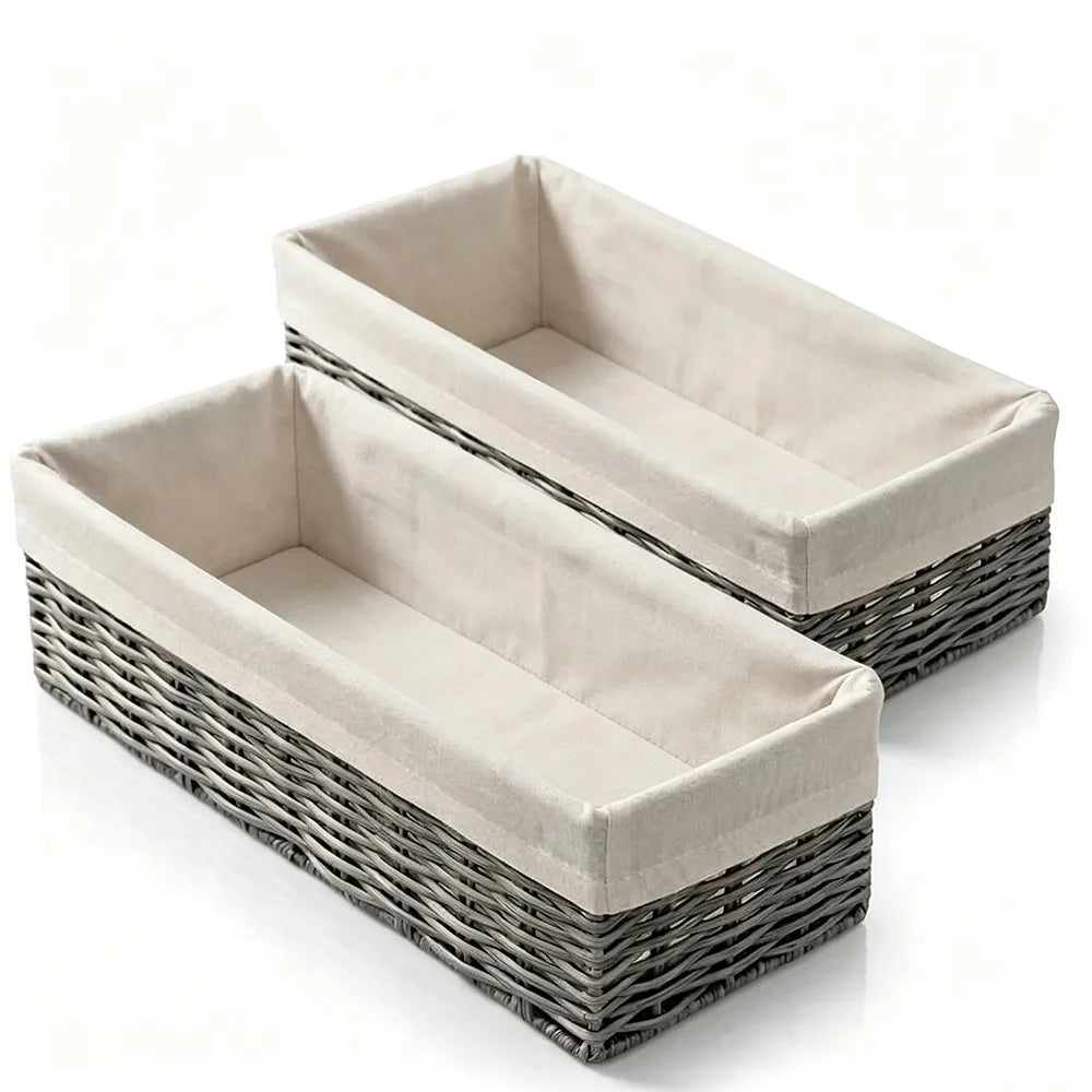 Wicker Over The Toilet Storage Basket With Liner