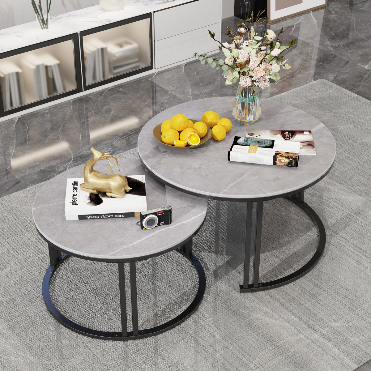 Wisfor Circle Nesting Coffee Tables Set Of 2