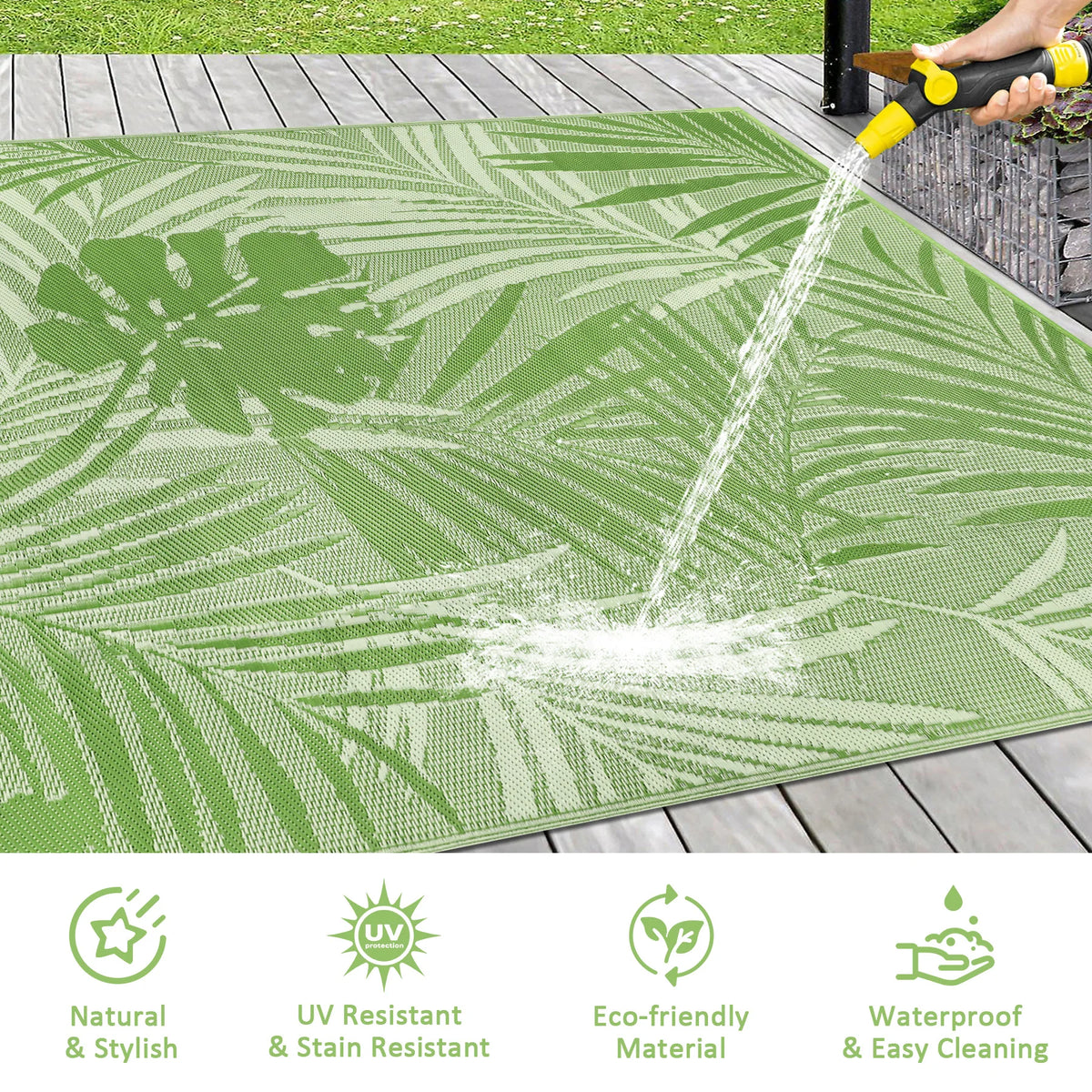 Outdoor Straw Rug Waterproof Polypropylene For Patio Deck