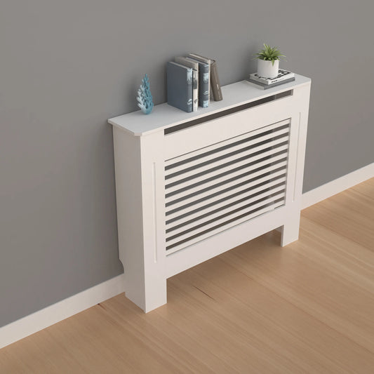 Wisfor White Wood Radiator Cover With Horizontal Slats