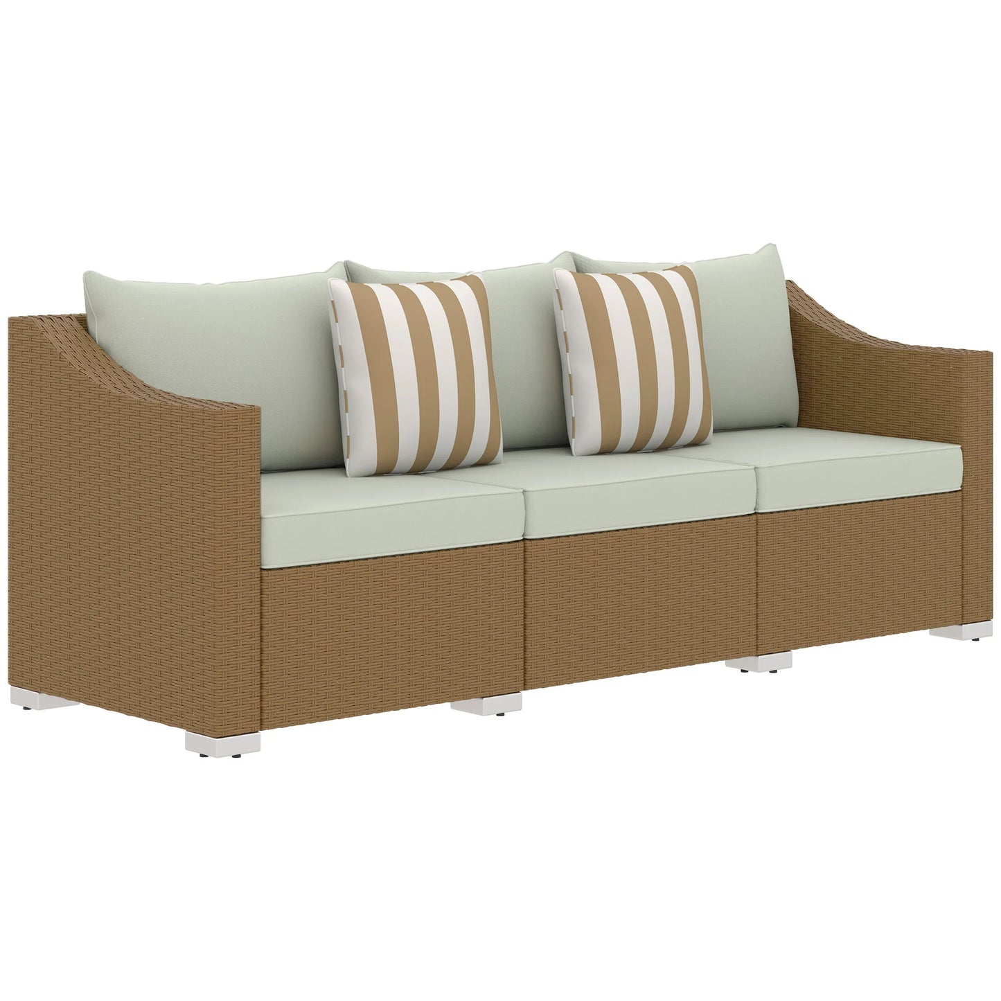 Outdoor Rattan Patio Sofa With Cushions Garden Furniture