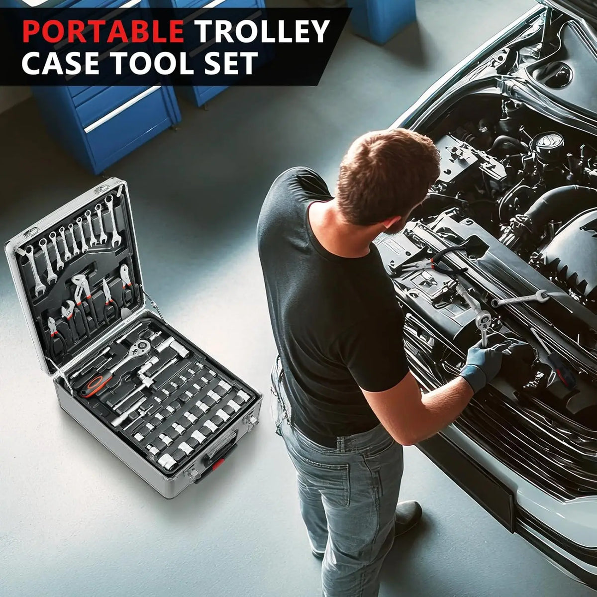 TLGREEN 799 Piece Mechanic Tool Set With Trolley Case