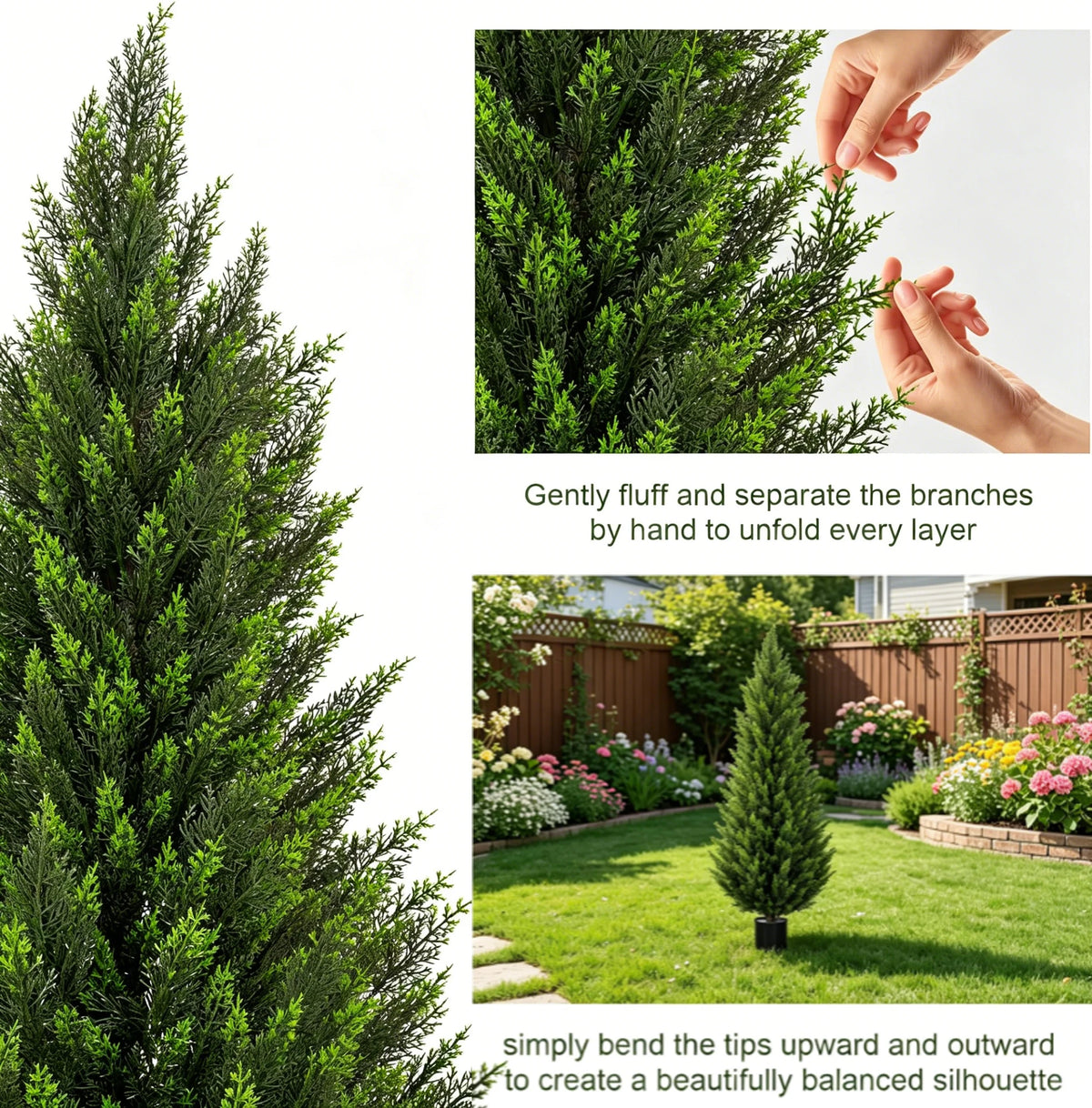 Artificial Cedar Topiary Trees for Indoor Outdoor Decor