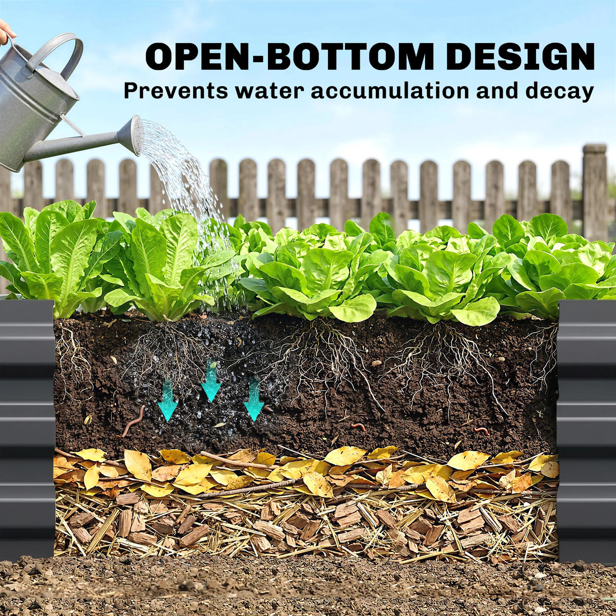 Outsunny Galvanized Raised Garden Bed Planter