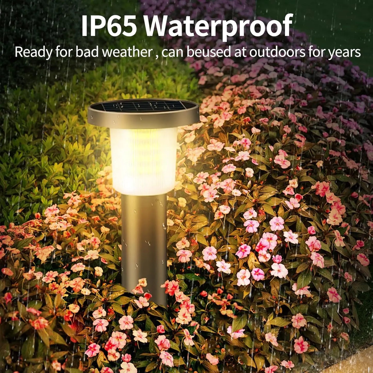 Intelamp Solar Pathway Lawn Lights For Outdoor Gardens