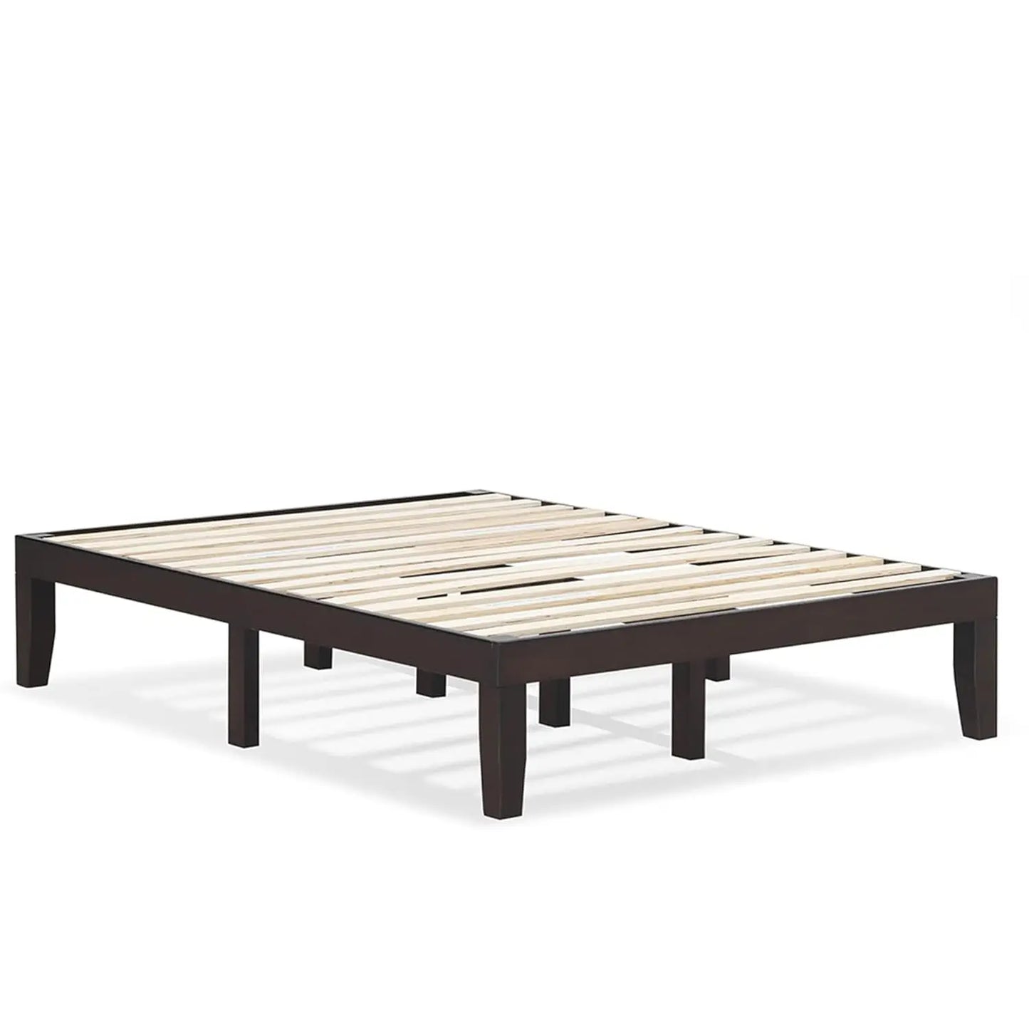 Rubberwood Platform Bed Frame With Strong Slats