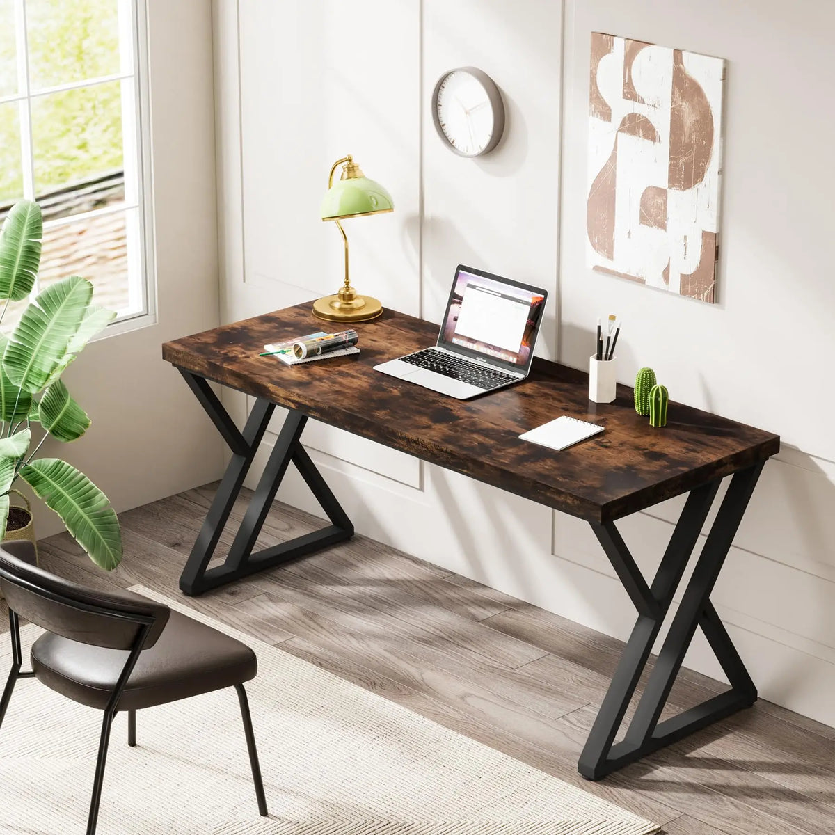 Tribesigns Writing Computer Desk With Z Shaped Legs